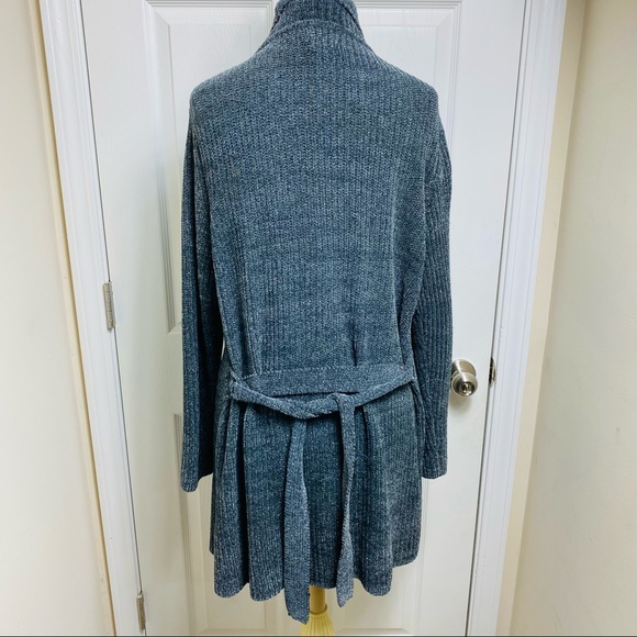 designers studio originals women soft long cardigan button gray size S - Picture 4 of 5